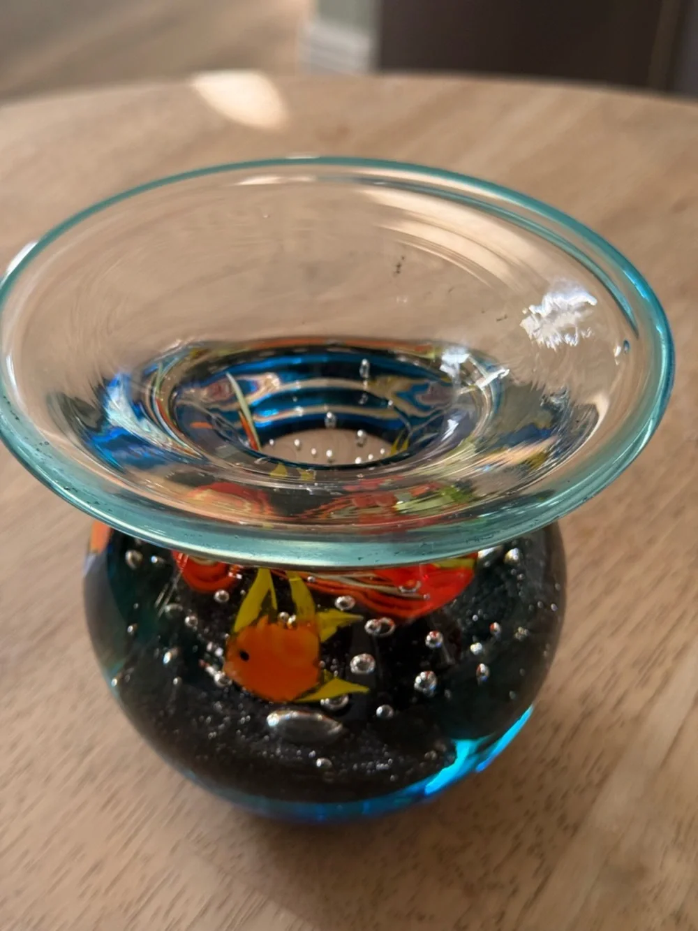 VINTAGE MURANO ITALY AQUARIUM FISH BOWL ART GLASS Glass Decorative Aquarium
